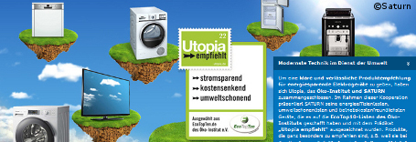 Saturn und Utopia empfehlen energieeffiziente Ger&auml;te
