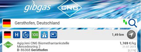 Neue App listet alle Erdgastankstellen Europas